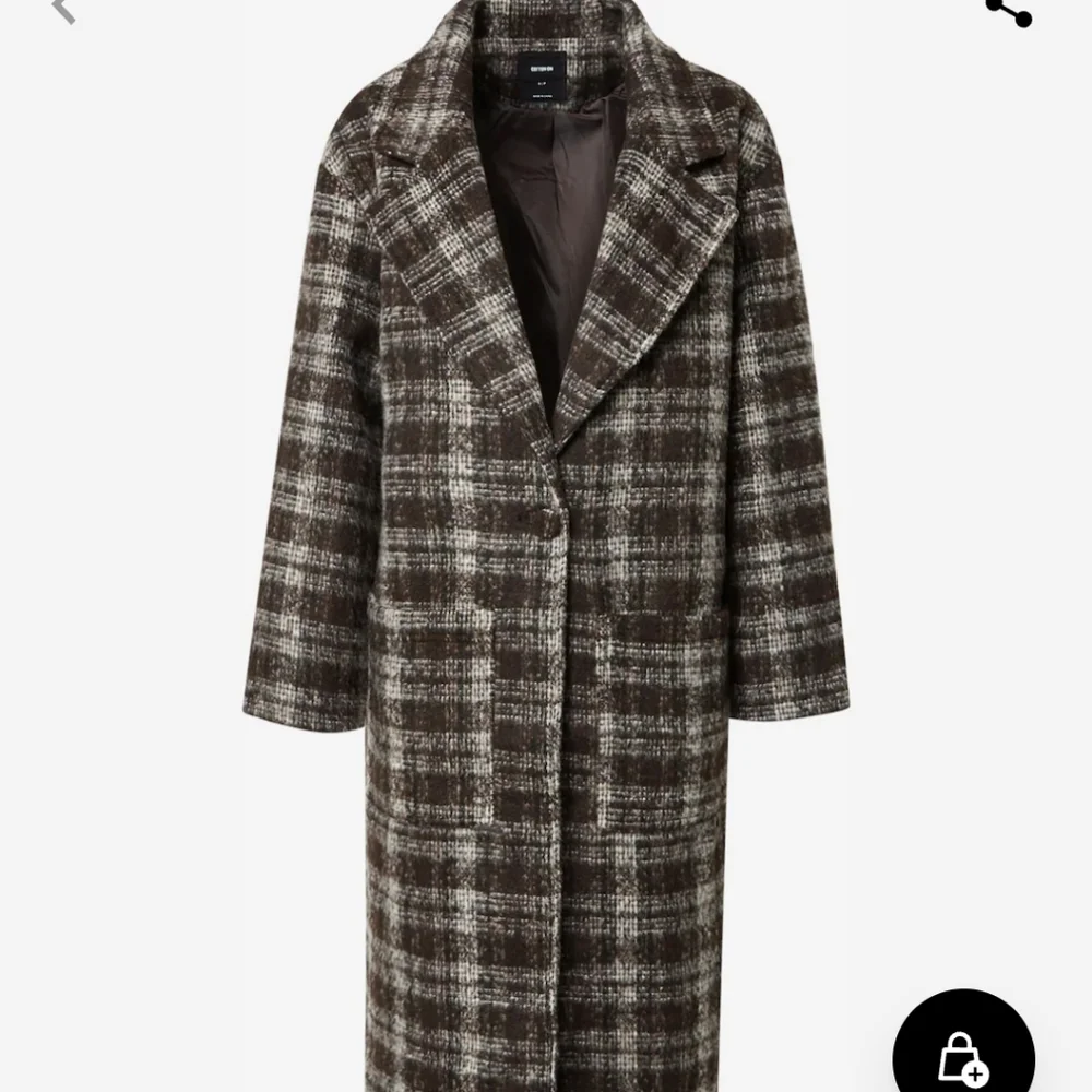 Cotton On Plaid One Button Coat‎ Size XL